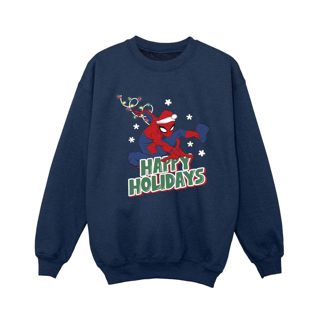 Spider-Man Boys Happy Holidays Sweatshirt