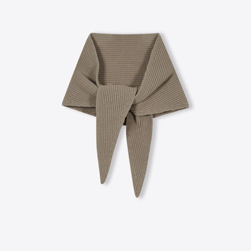 EAN JO CHUNKY WOOL LARGE SCARF (BEIGE)