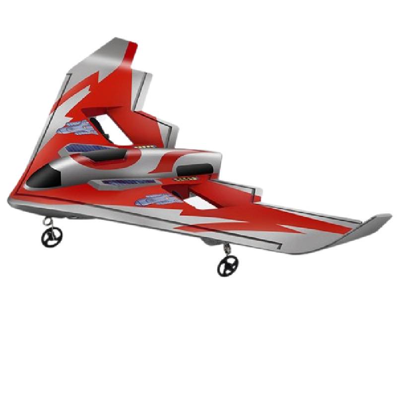 

Remote Control Fighter Jet Toy Epp Foam Material Led Lights Controller Handheld Red Pattern