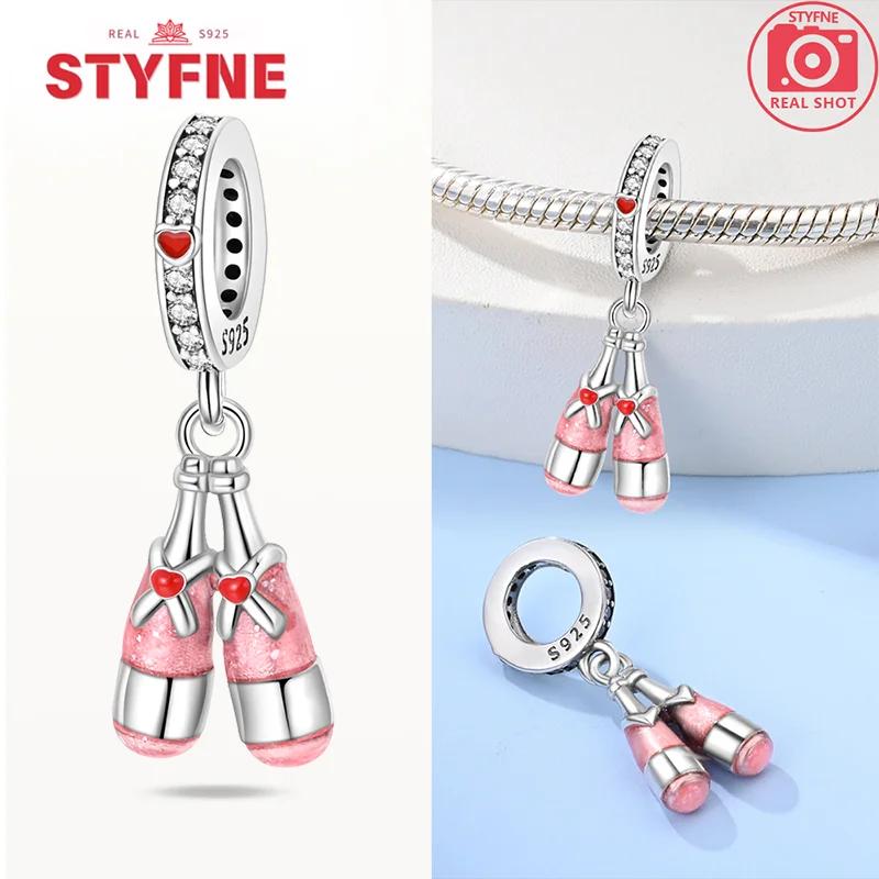 Copperbeverage Cold Beer Champagne Red Wine Charms Beadsoriginal Bracelets Diy Fine Jewelry For Women Gifts