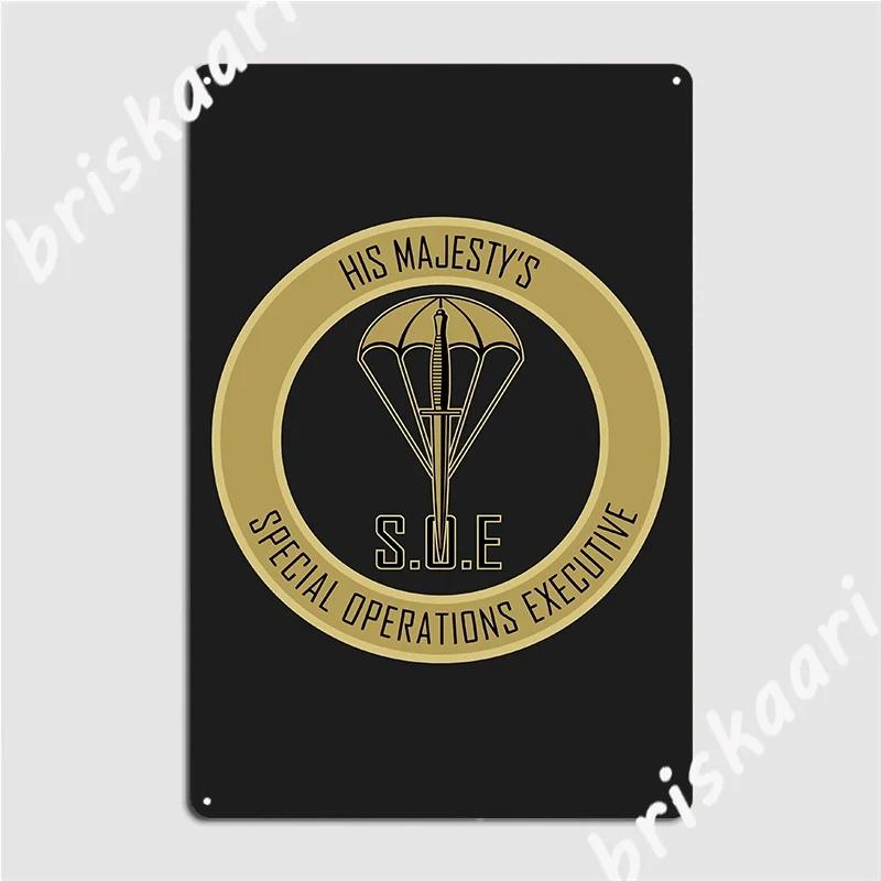 Ww2 Soe Special Operations Executive Metal Plaque Poster Pub Plates Garage Printing Personalized Party Plates Tin Sign Poster 20X30CM