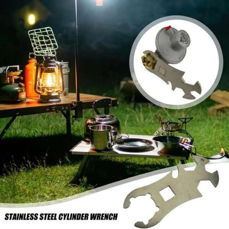 1Pcs Stainless Steel Gas Cylinder Wrench Gas Bottle Wrench For Outdoors Portable Cooking Gas Conditioning Tool Replacement Parts