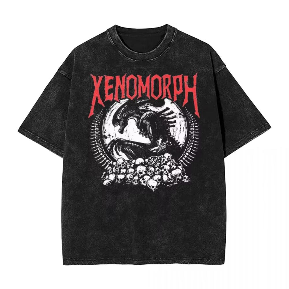 

Alien movie wash Tshirt streetwear hiphop Tshirt suitable for both men and women cotton plus size print M