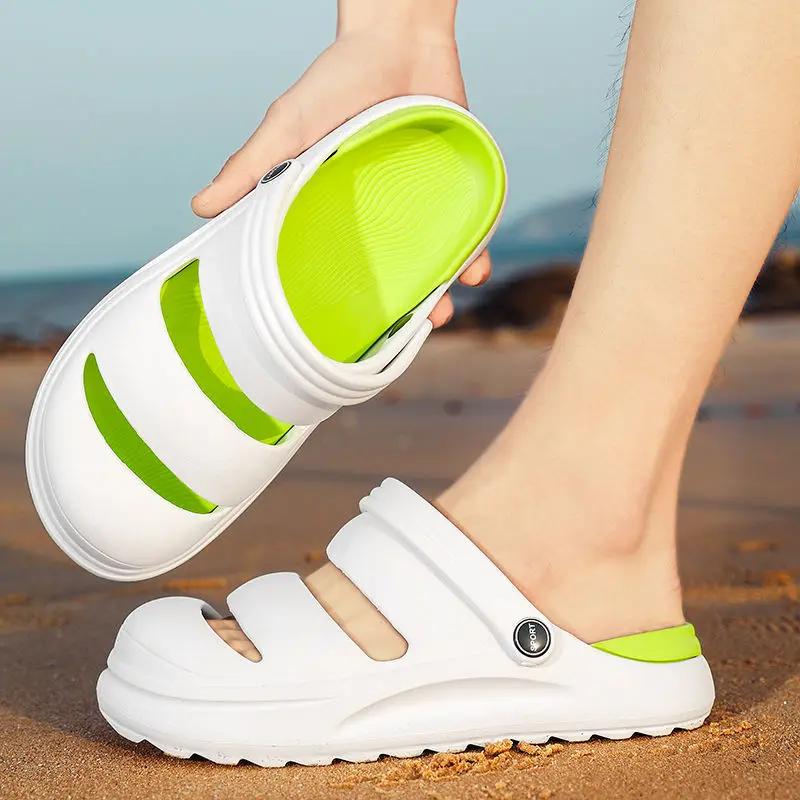Fashion Men's Shoe Platform Outdoor Male Slipper Height Mascullino Low Price 2025 Fashion Summer Sale Rubber Style Adult Pvc Fun Slides