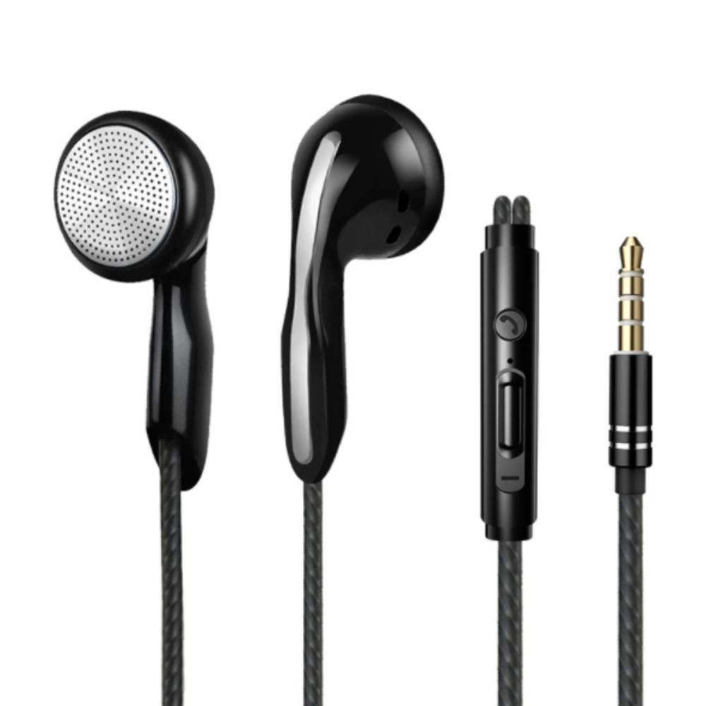 Phone Headset 3.5mm Stereo Bass Sport Headset In Ear Earphones Flat Earbuds Wired Earphones
