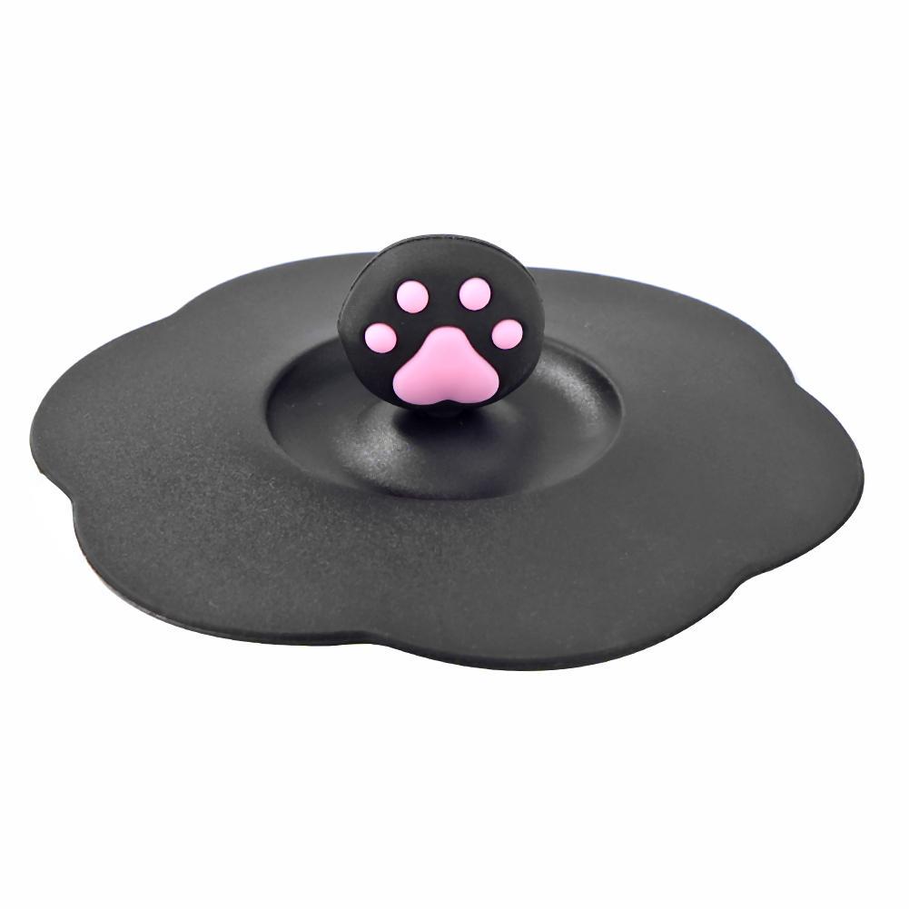 Cute Cat Silicone Cup Cover Dustproof Leakproof Tea Coffee Sealed Lids Cap Anti-dust Reusable Seal Suction Cup Cover