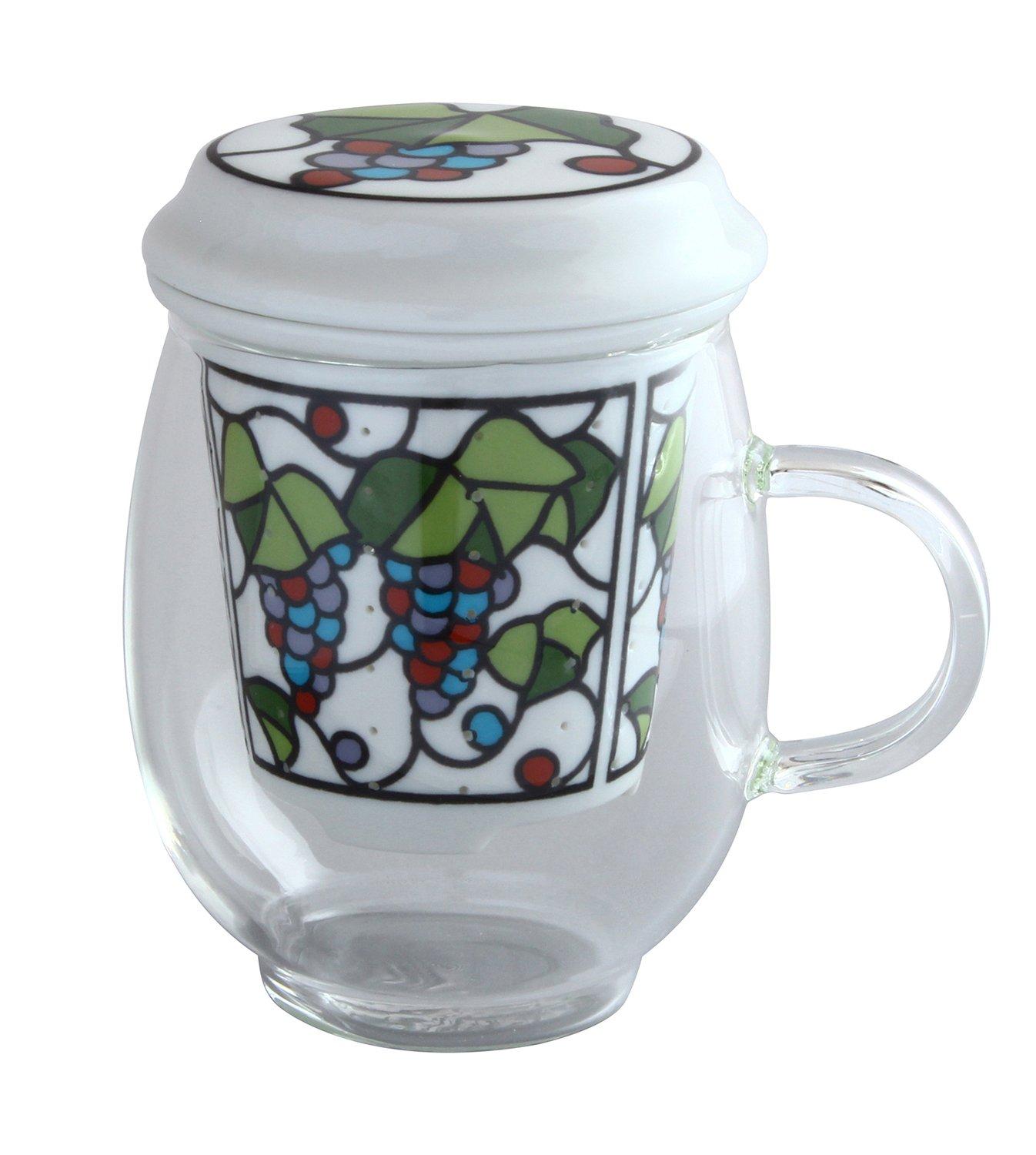 

Arita Ware Celand Glass Stylish Mug, Beetro Grape Design IW-002