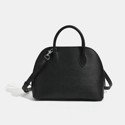 First Layer Cowhide Bowling Bag Women's New Portable Messenger Bag Shoulder Bag Large Capacity Commuter Bag Leather Shell Bag