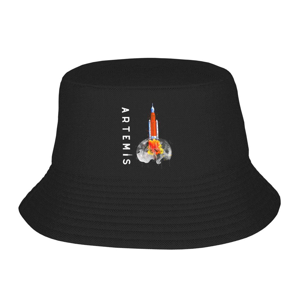 Artemis SLS Rocket Launch Mission to The Moon and Beyond Bucket Hat For Unisex Casual Fishing Sunscreen Hats Portable Cap