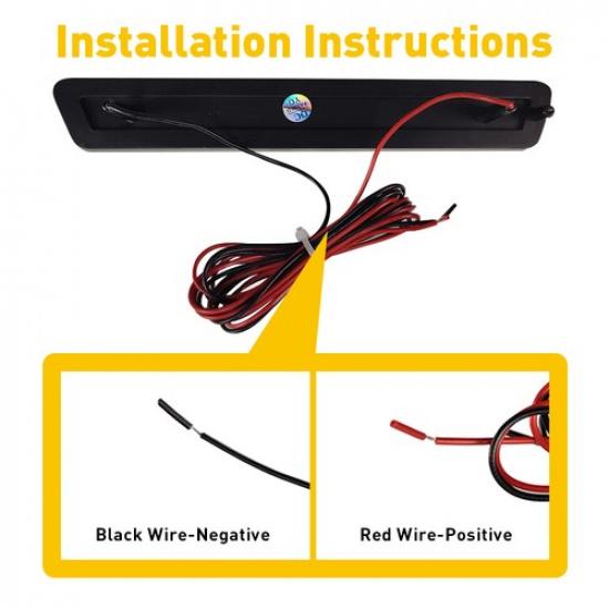 2pcs Smoked Lens LED Rear Side Marker Red Light For 1999-2004 Ford Mustang