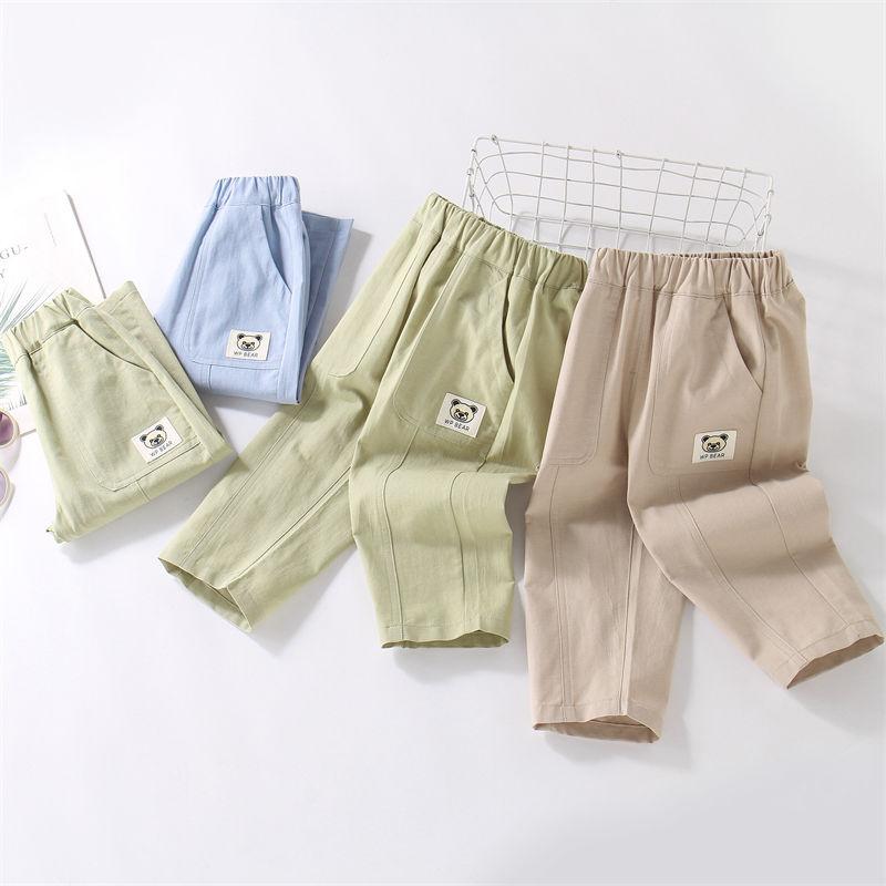 Cotton Boys' Casual Pants Summer New Thin and Versatile Loose Straight Leg Pants