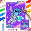Disney Digital Oil Painting Art Kit Stitch Astronaut Space Galaxy Hand Filled Home Decor