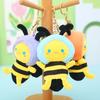 Cute Soft Crystal Velvet Bee Keychain Plush Adorable Animal Bag Accessory