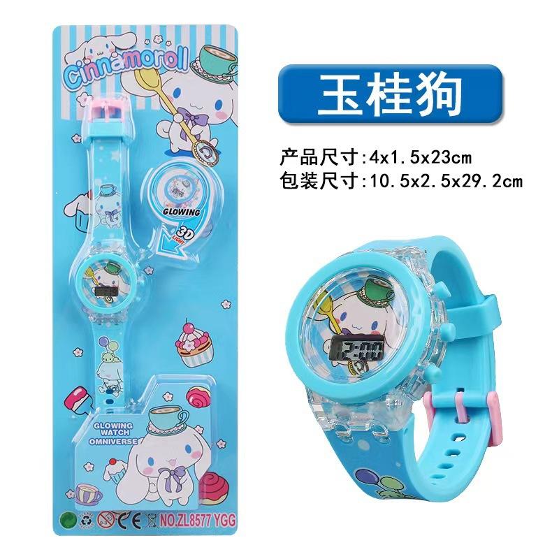 Children's luminous light-emitting primary school students cute cartoon doll electronic quartz watch kindergarten toy supply