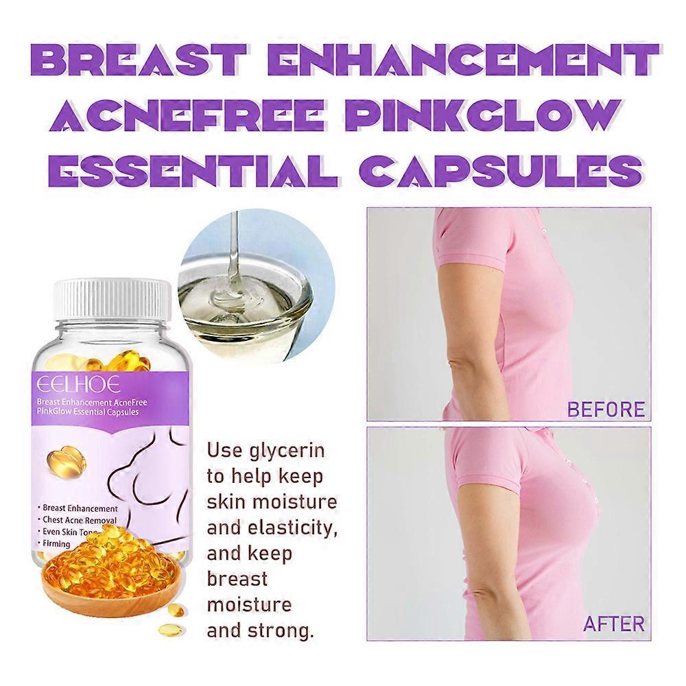 Breast Enhancement Oil Capsules, Breast Firming & Lifting Massage Oil, Fast Growth for Bigger Chest, Natural Plant Extract, Women's Breast Care