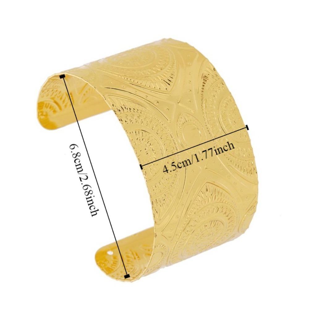 Vintage Golden Wide Bracelet Ethnic Bohemian Bangles  The Water-Sprinkling Festival