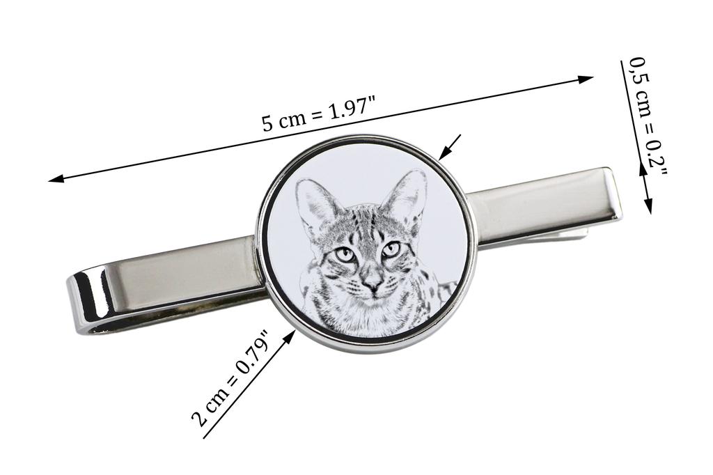 Egyptian Mau Cat - Cat Tie Clip, Personalized Tie Clip, Unique Gift for Men from Art-Dog Brand