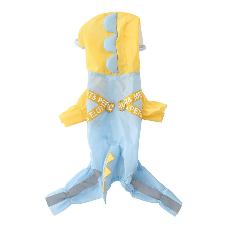 Wasserdichter Hunderegenmantel für kleine bis mittelgroße Rassen – Vierbeiniges Design für regnerische Sommertage. Ideal für Welpen, Teddy und Bichon.