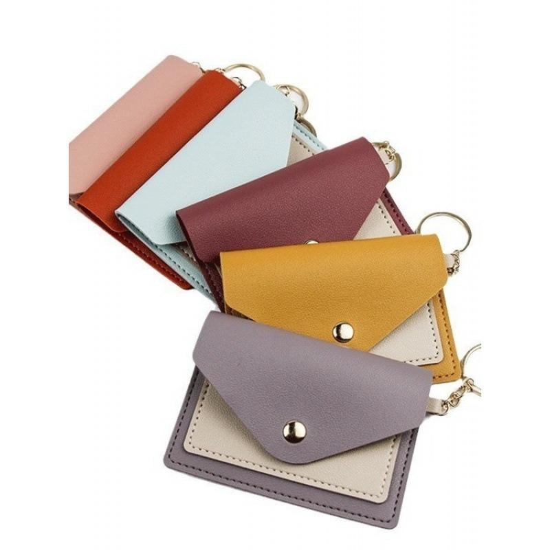 

Новая мини-визитница, простой короткий модный женский кошелек для мелочи, сумка с функцией мульти-карт 11*7.8*0.6 светло-синий