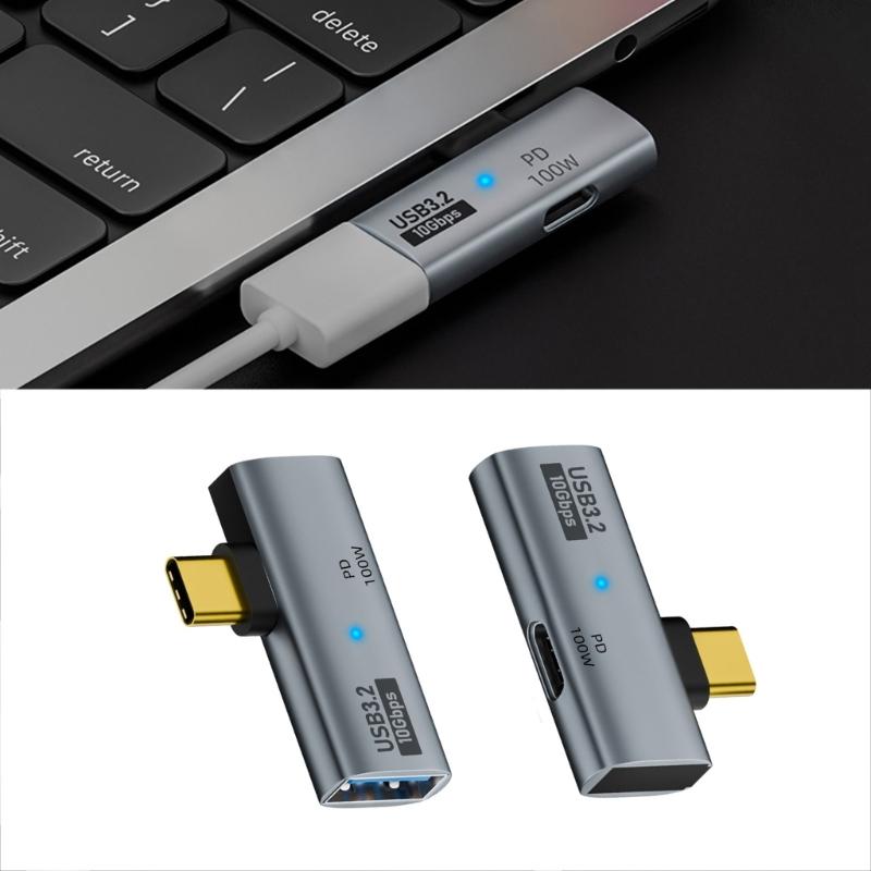 High Speed USB3.0 Type C Adapter Hub with PD 100W Power Delivery 10Gbps USB Adapter Aluminum Alloy Enclosure