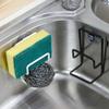 High Quality Saving Space Sucker Design 1pcs Sink Rack Holders 12x7cm Dish Cloth Shelf Drain Rack Kitchen Metal