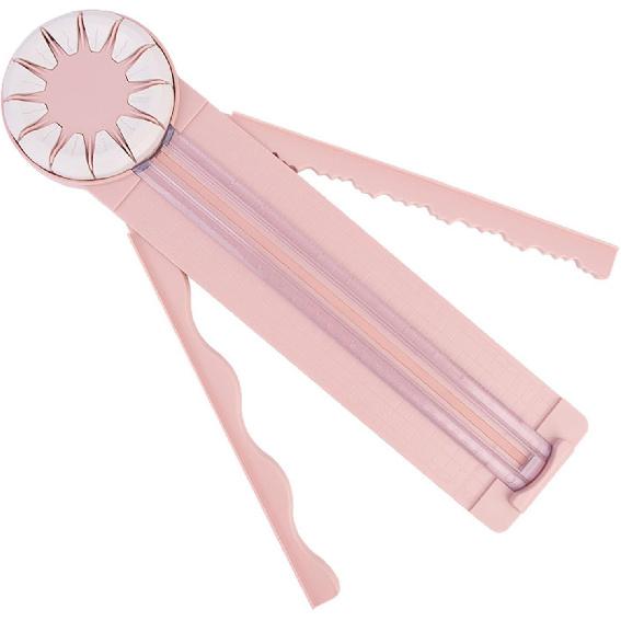 Hztyyier 12 in 1 Paper Cutter with Rotating Disc, Straight and Wavy Line, Versatile Paper Trimmer for Photo Scrapbook, Postcard Art