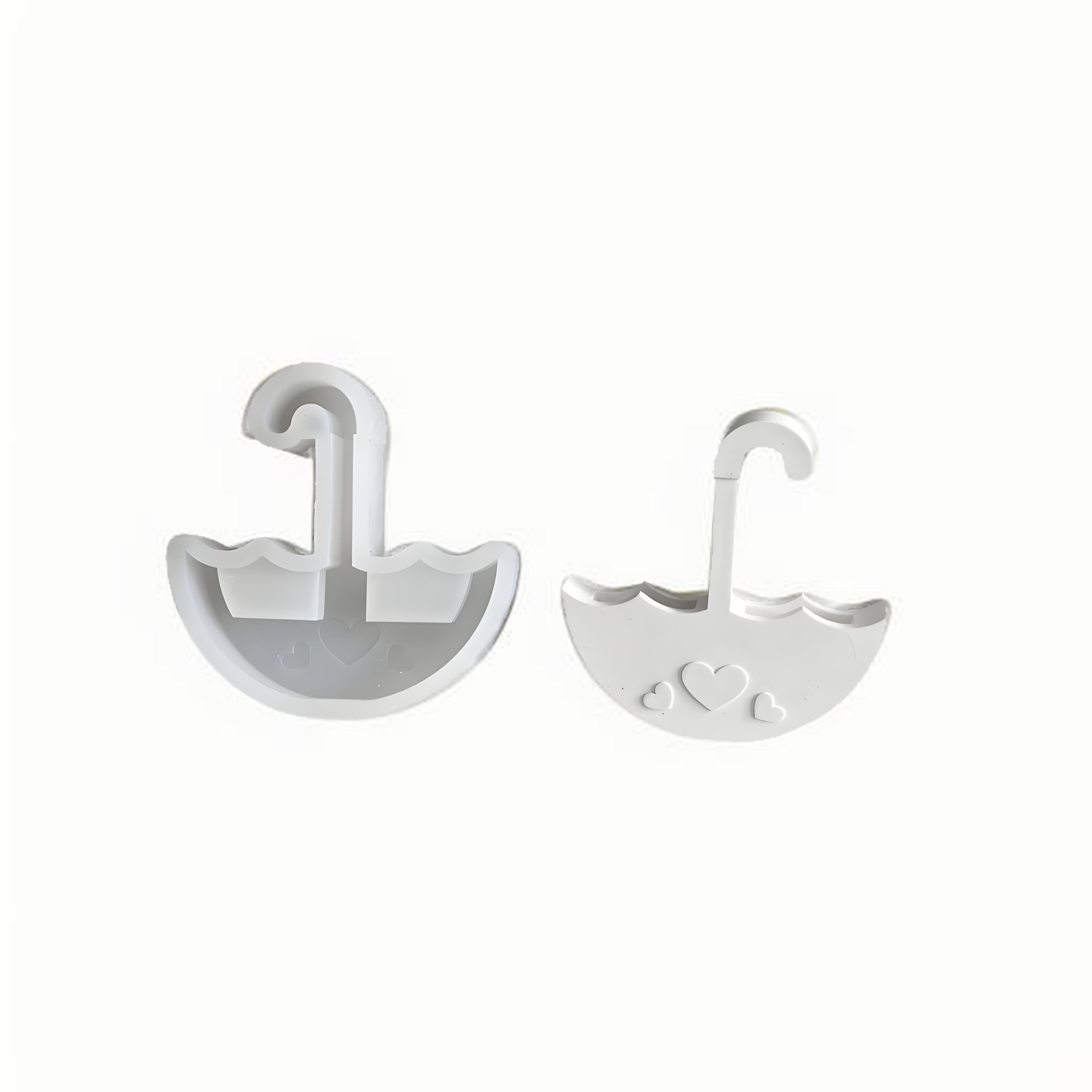 

Silicone Umbrella Mold With Heart Cutout - Dual-purpose Vase And Candle Holder, Suitable Diy Home Decoration, Craft Materials