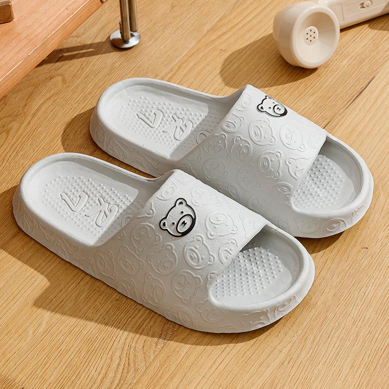 

Simple premium slippers women s new cute cartoon indoor home four seasons bathroom bath non-slip couple sandals 44-45 [recommended for sizes 43-44]