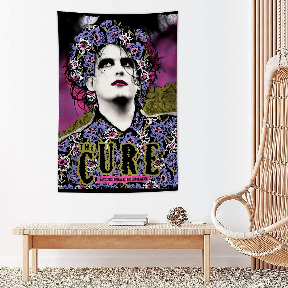 Music Rock Band THE CCURE Tapestry Microfiber Wall Hanging For Bedroom Living Room Decor Outdoor Festival Garden Bar Background