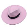 European and American Felt Hat Big Edge Cm Woolen Top Hat Autumn and Winter Square Black Webbing Men's and Women's Jazz Hat