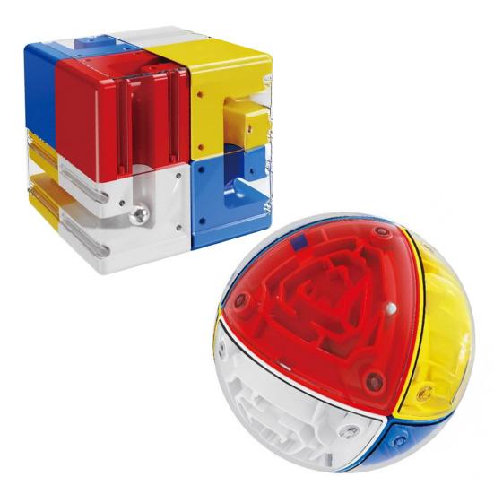 3D Puzzle Maze Ball Stress Relief Brain Teaser Handheld Rolling Ball Maze Kids Spatial Recognition Logical Thinking Training Bead Maze Challenge Game