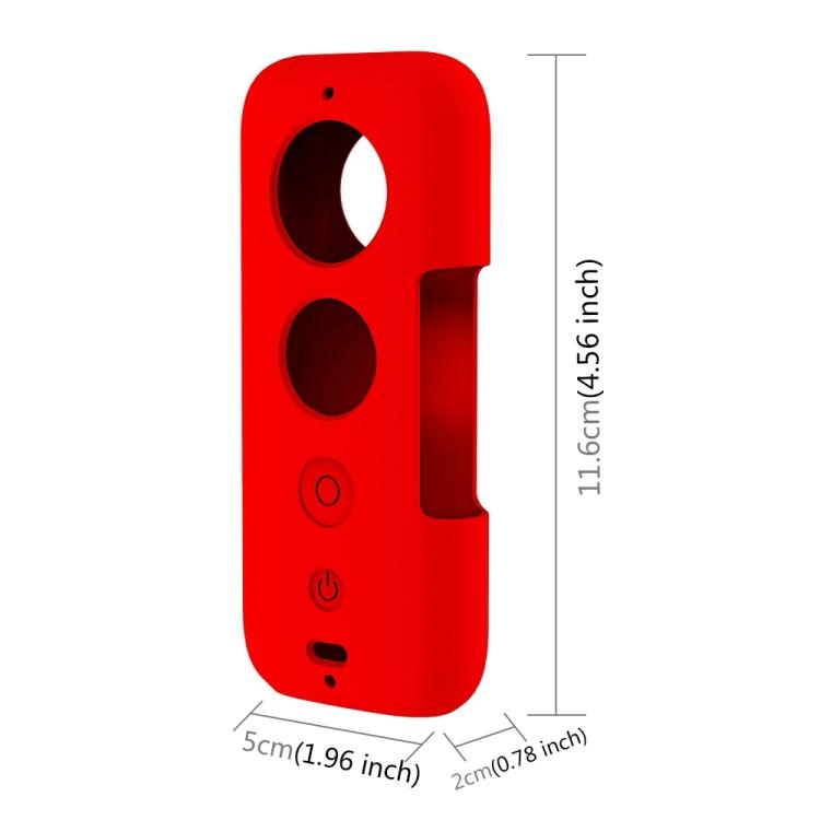 PULUZ Silikon-Schutzhülle mit Objektivabdeckung für Insta360 ONE X