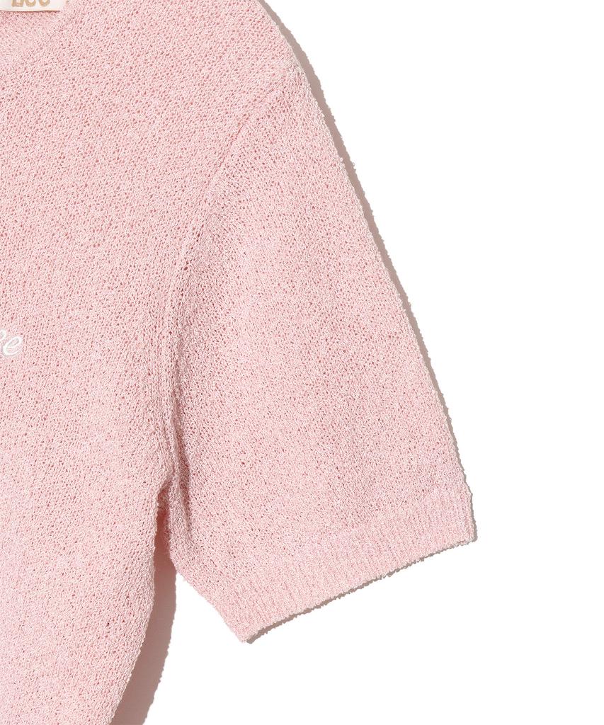 LEE Women'S Round String Knit Pink