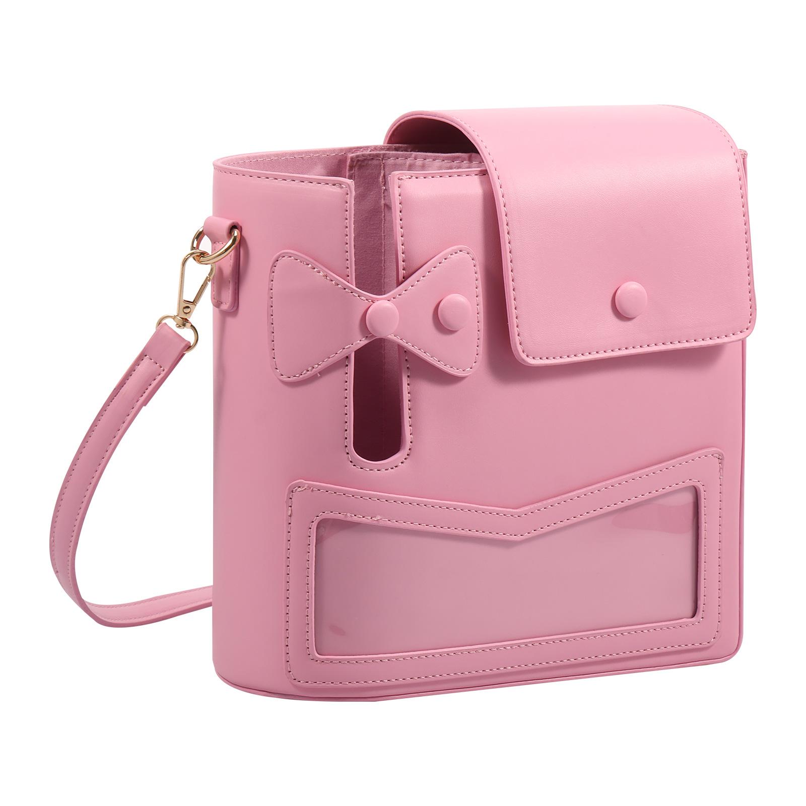 

Water Cup Storage Bag Portable Crossbody Bag Waterproof Leather Adjustable Shoulder Strap Outdoor Water Bottle Storage Pocket светло-розовый