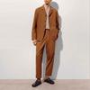 UNIQLO Solid Color Loose Casual Pants Men bottoms Light-Brown 443114-35
