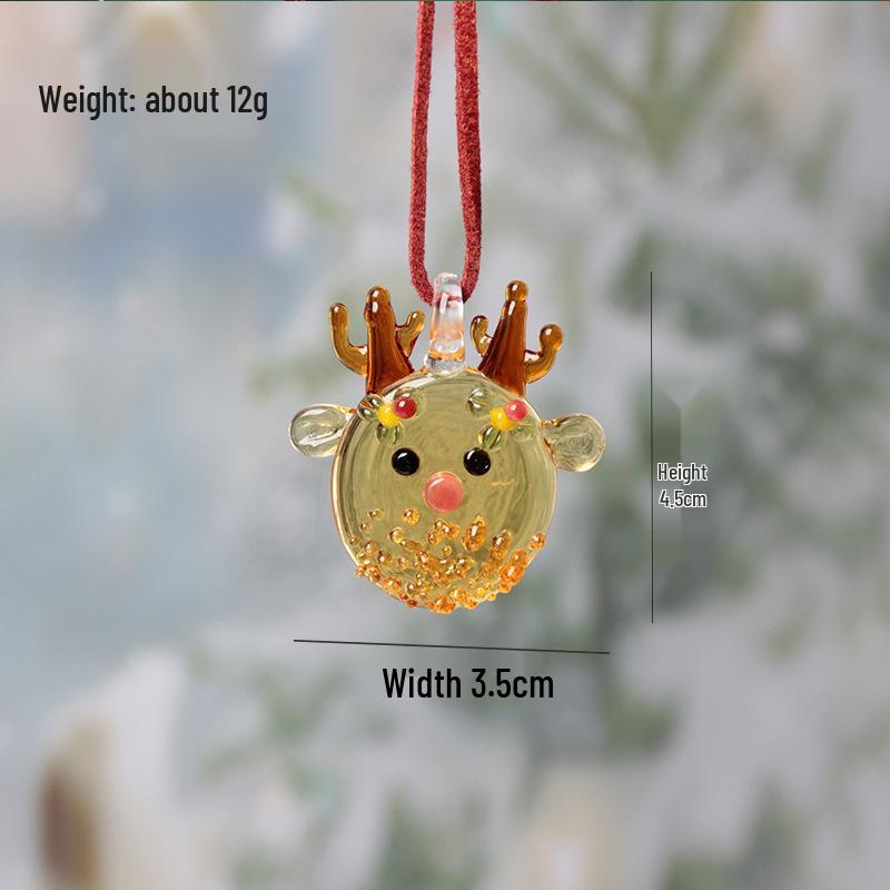 Zibo Glass Christmas Tree Ornaments: Wreaths, Berry Decorations, Gingerbread Men, and Car Accessories. Perfect for Small Christmas Gifts.