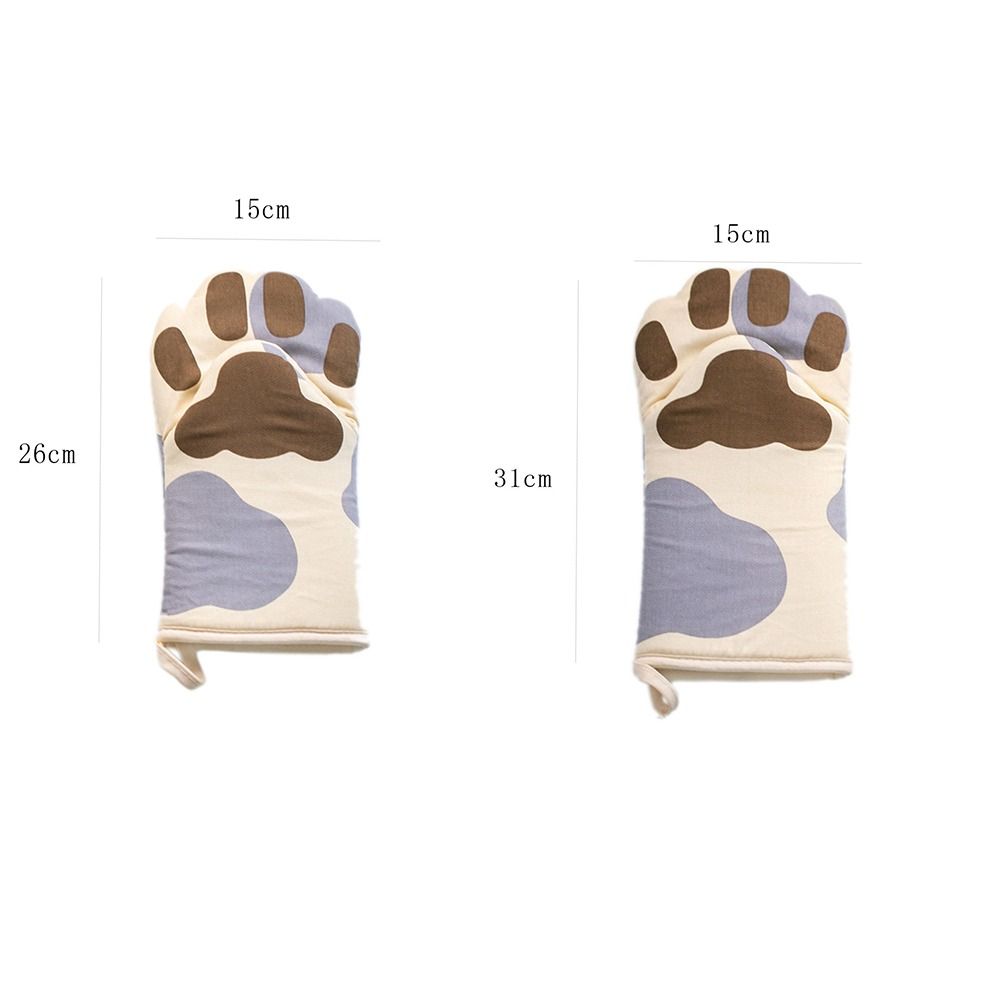 Anti-scald Baking Oven Gloves Gray Microwave Insulated Gloves New Cat Paws Oven Mitts