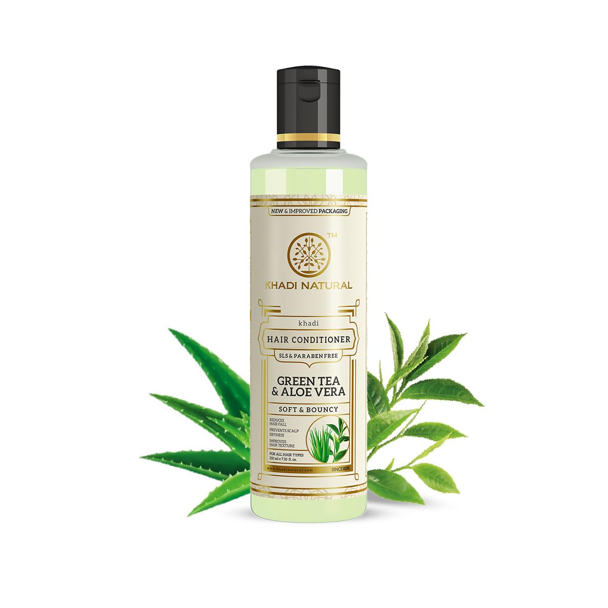 

Khadi Natural Green Tea & Aloe Vera Hair Conditioner 210ml | Nourishing, Shiny, Frizz-Free Hair | All Hair Types