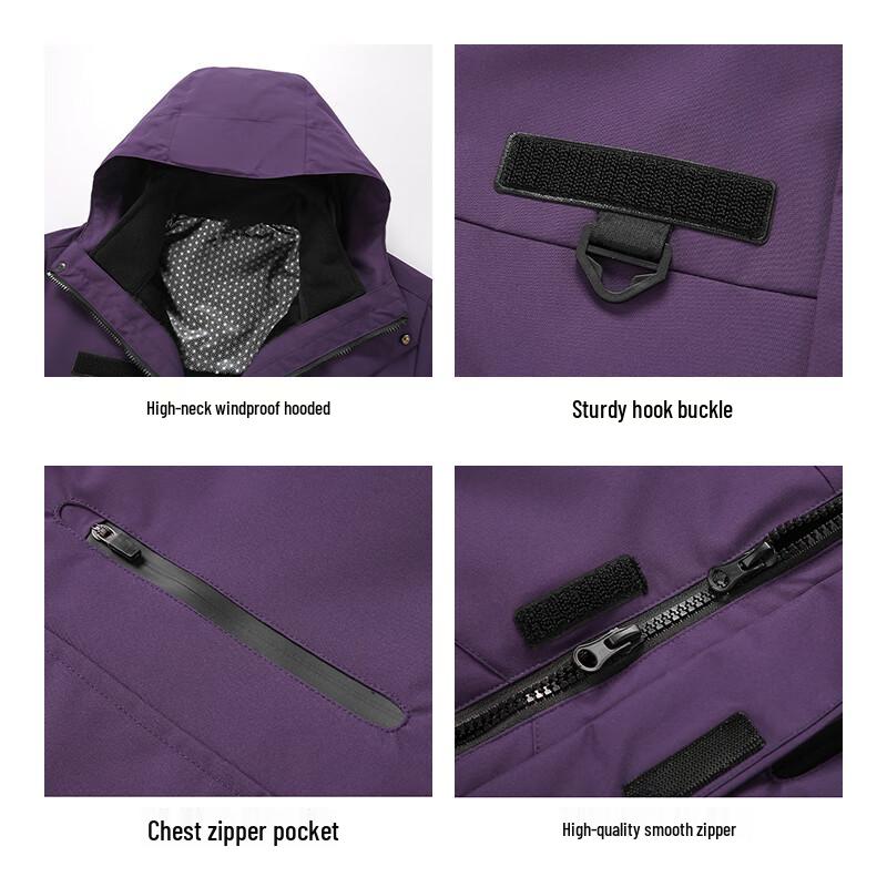 EASTERN CAMEL Unisexowa kurtka outdoorowa 3 w 1 wiatroodporna wodoodporna