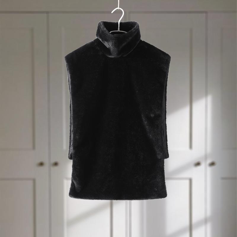 Dolcevita Pelliccia Pelliccia Senzamaniche Gilet Moda Donna Caldo Ispessito Gilet 2025 Signora Lussi Nuovo Primavera Street Party Capispalla