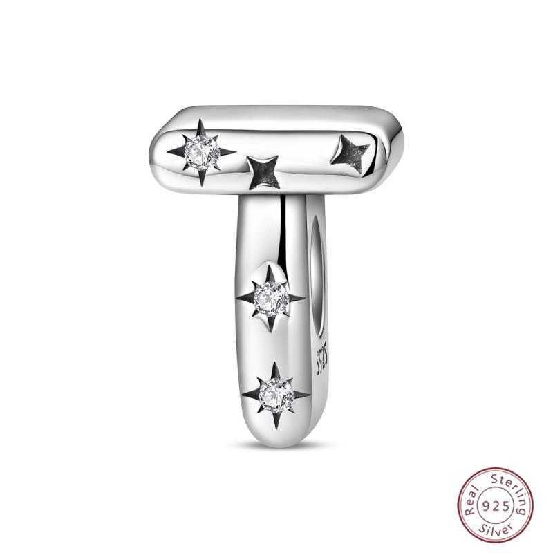 New Copper 26 Alphabet A-Z Charms Star Letter Beads Suitable For Diy Bracelet Women Jewelry Making