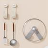 2Pcs Wall-mounted Suction Cup Pot Lid Holder Plastic Cutting Board Shelf  for Home