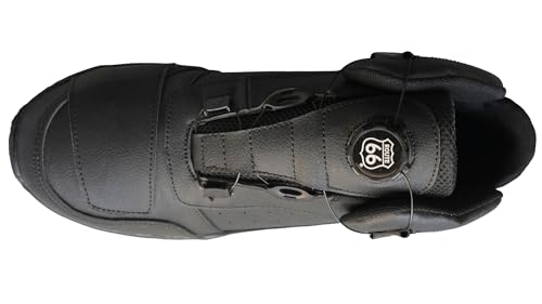 Safety work boots, Route 66, ankle guard, dial closure, slip-resistant sole, vintage color, 66-46 BLACK, 28.0cm