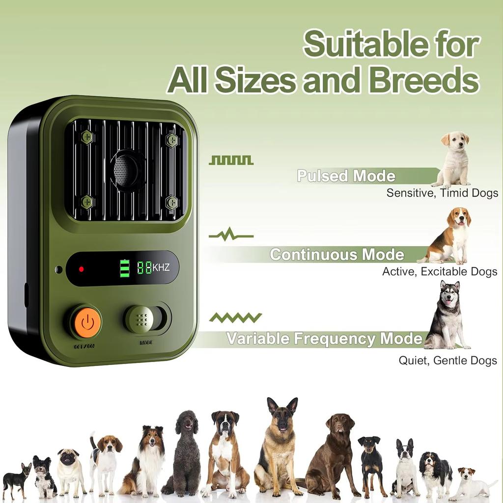 Rechargeable High-Powered Ultrasonic Anti Barking Device Sonic Dog Bark Deterrent Control Dog Stopper