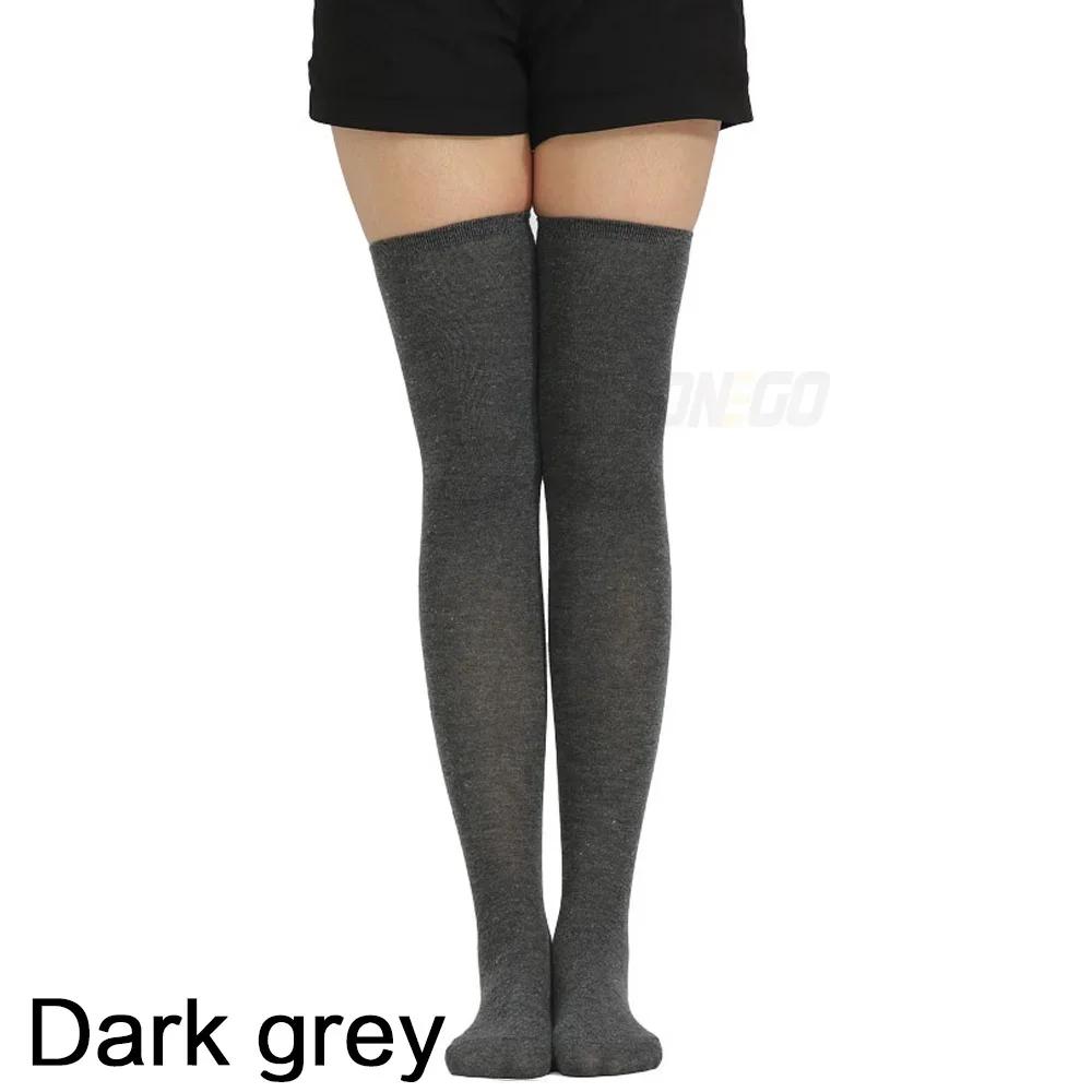 1Pair Women Over Knee High Socks 5 Colors Stockings for Shopping Dating Dance Cosplay College Style Long Socks for Women