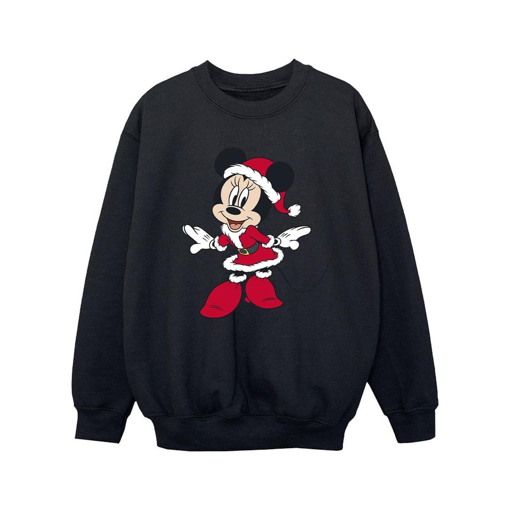 Disney Girls Minnie Mouse Santa Outfit Sweatshirt