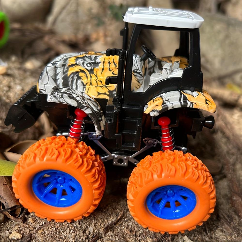 Farmer Stunt Car Inertia 4x4 Dual Inertia Stunt Green Climbing 360° Spin Flip Shock Thickened Tires Off-Road Scooter Toy Car As a Halloween Gift