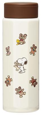 Skater Achteckiger Edelstahl Snoopy und Bär Becher, 500ml, Isoliert, Design, STO5-A