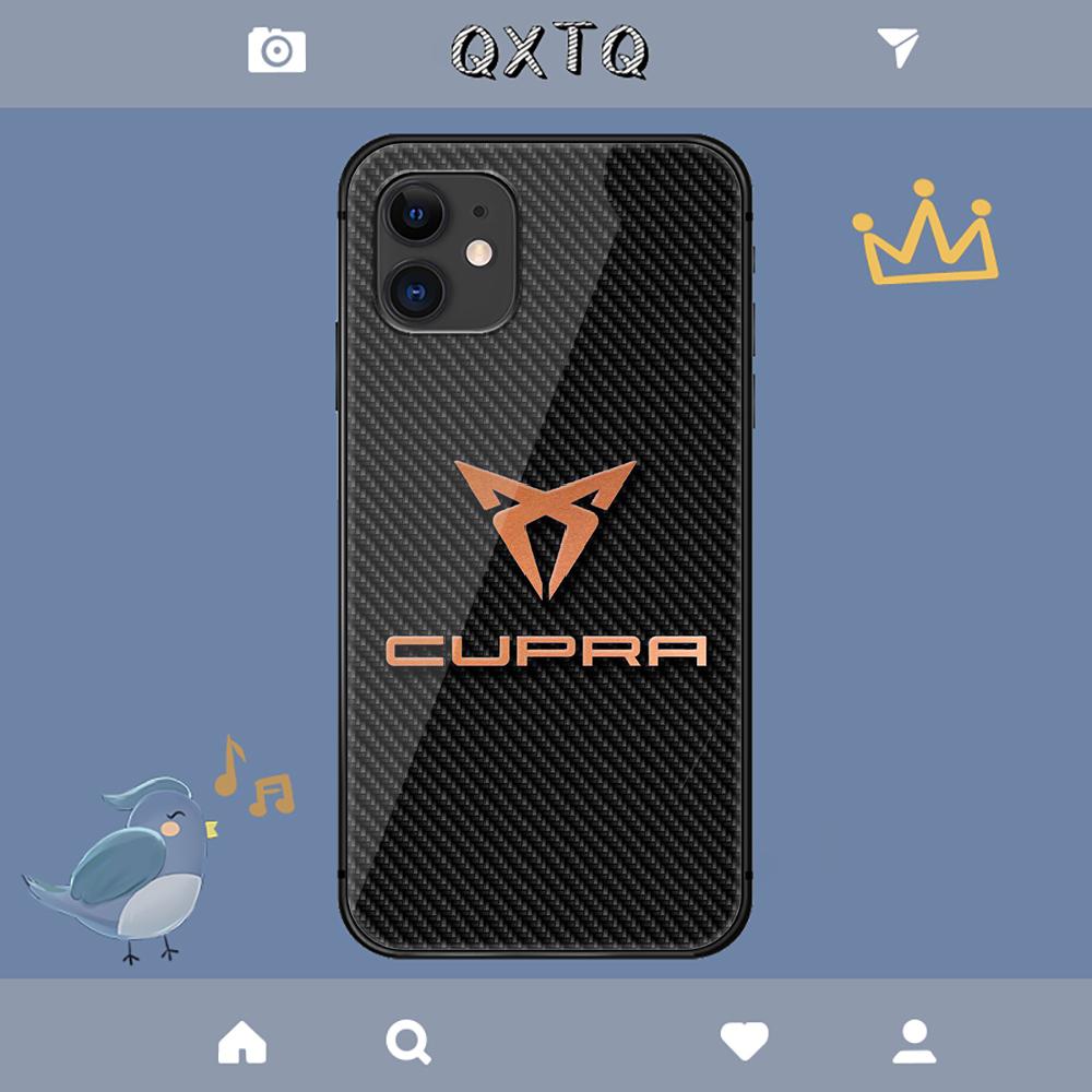 Cupras Spanische Mode Logo Hülle Für iPhone Samsung Galaxy Redmi Note S 17 16 15 14 13 20 24 25 54 Pro Max Ultra Fe Gehärtetes Glas Abdeckung