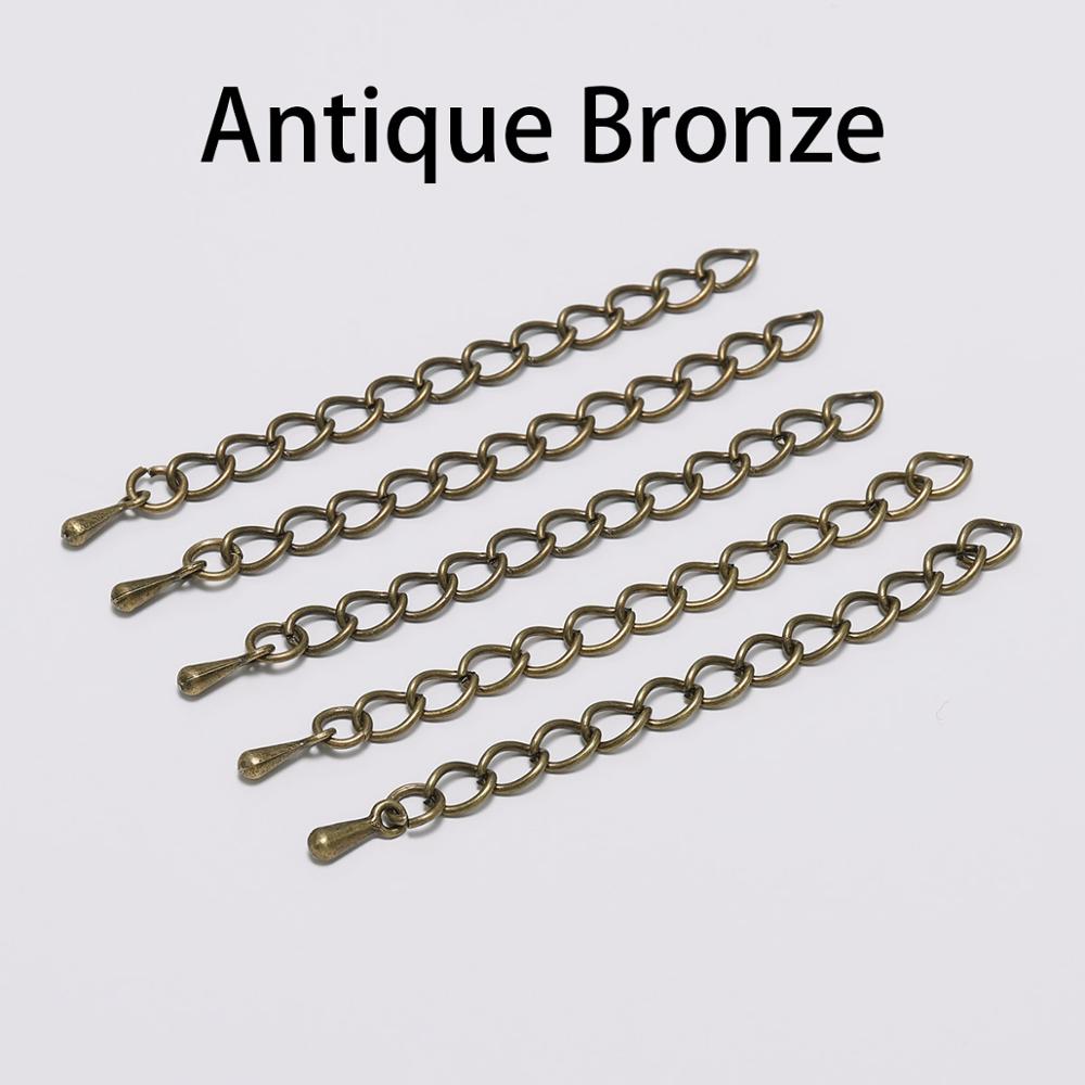 

20pcs/lot 50-70mm Extended Extension Tail Chain Connectors Water Drop End Beads For DIY Jewelry Making Bracelet Necklace 5 cm